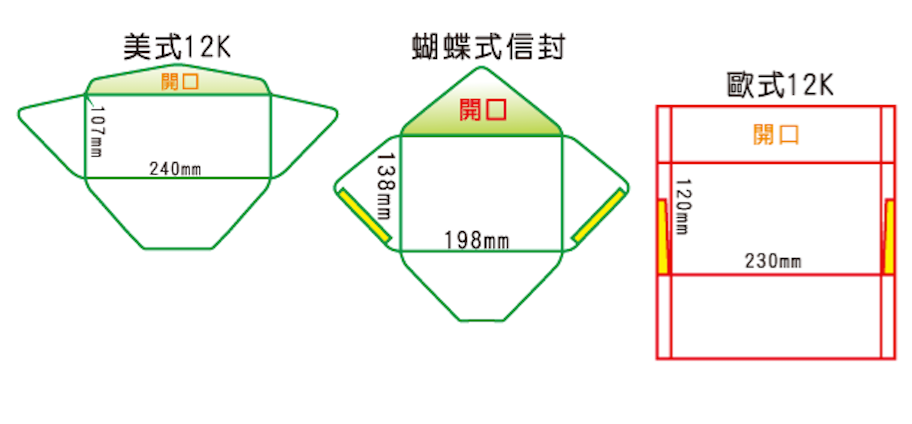 西式12K信封(少量可印)